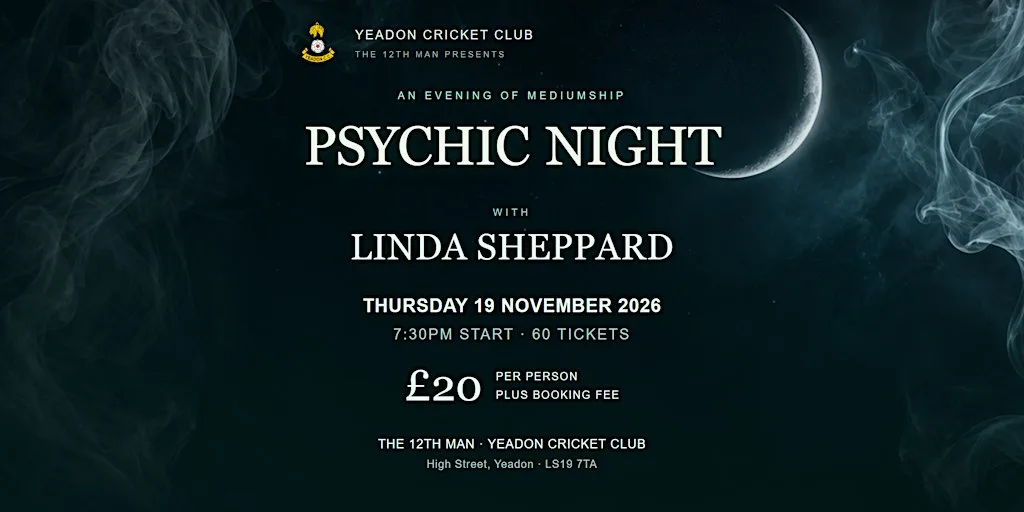 Psychic Night with Linda Sheppard | Yeadon Cricket Club at Yeadon Cricket Club