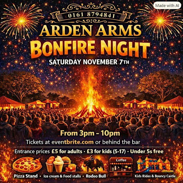 Arden Arms Annual Bonfire & Fireworks Display at Arden Arms