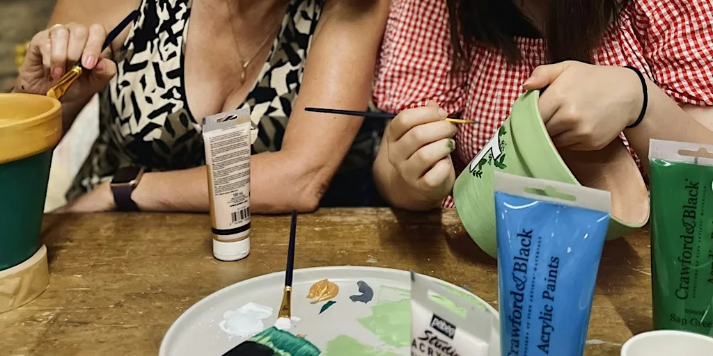 Plant pot painting session