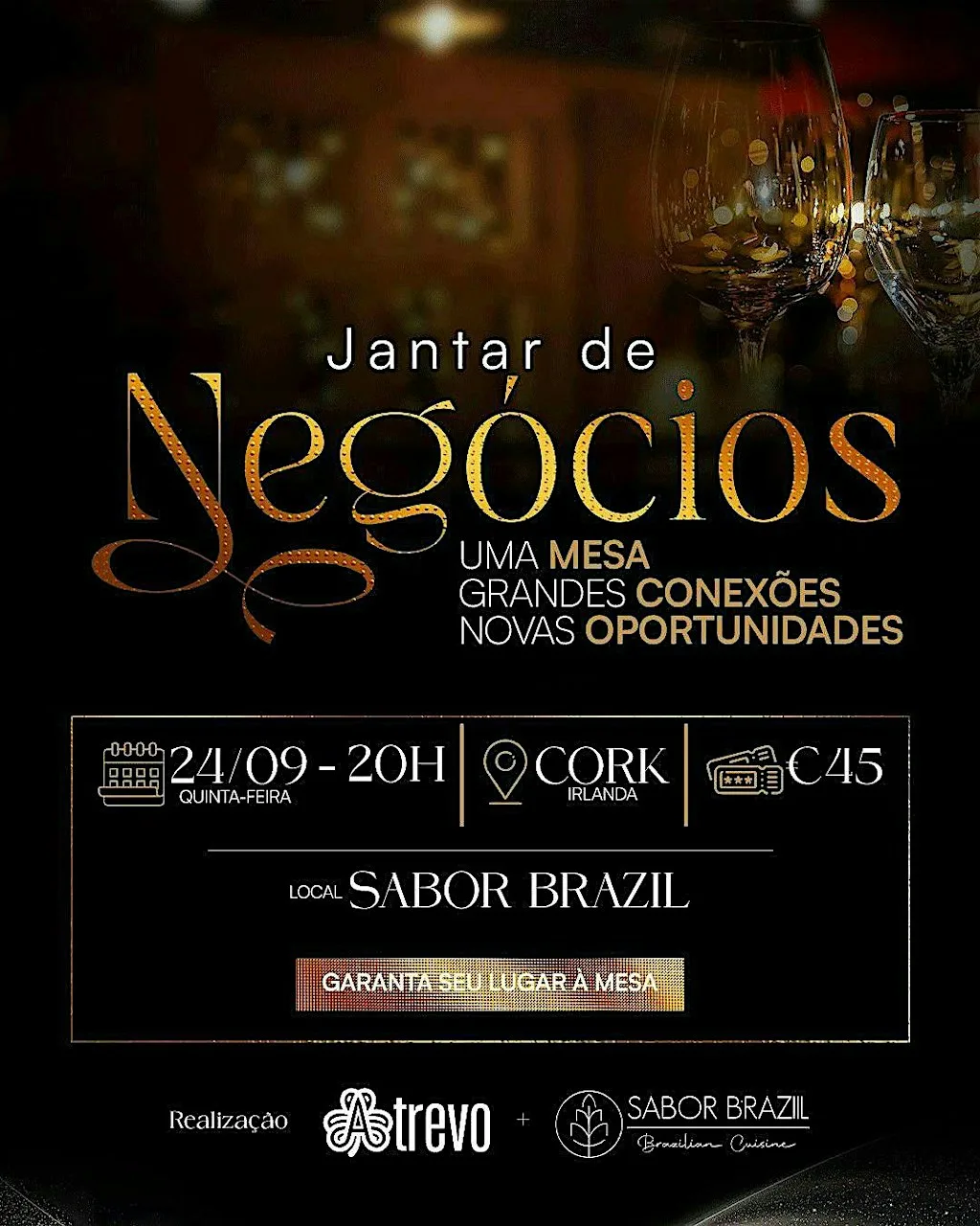 Jantar de negócios - Cork at Sabor Braziil
