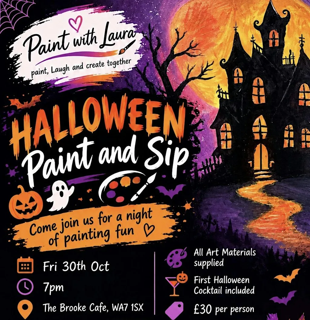 Halloween Paint and Sip at The Brooke Cafe