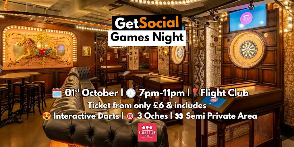 Glasgow Games Night for Young Professionals (20s–40s) | Meet New People at Flight Club Glasgow