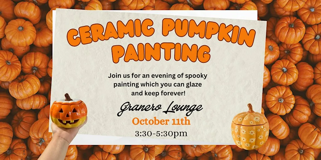 Ceramic Pumpkin Painting workshop at Granero Lounge
