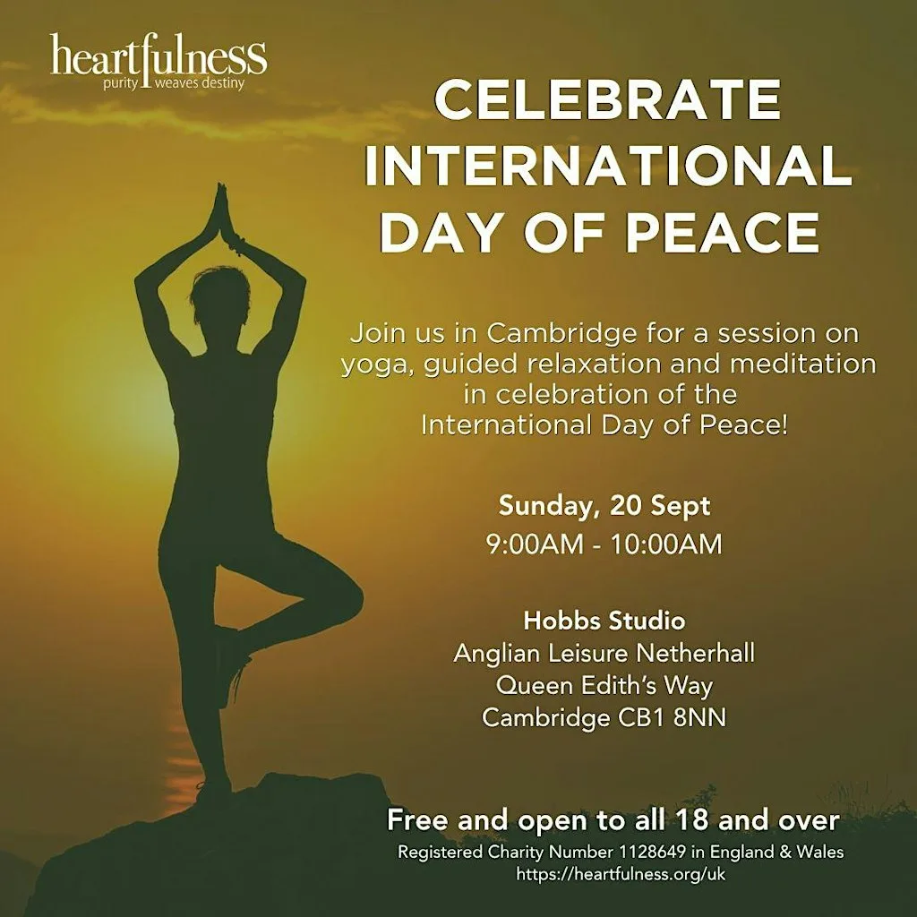 Free International Day of Peace Event in Cambridge at The Netherhall School