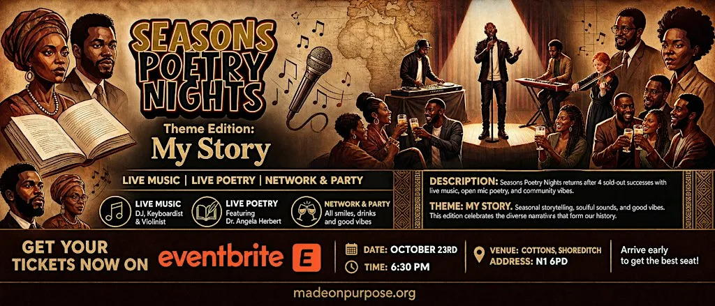 Seasons Poetry Nights with Live Music: BLACK HISTORY EDITION (My Story)