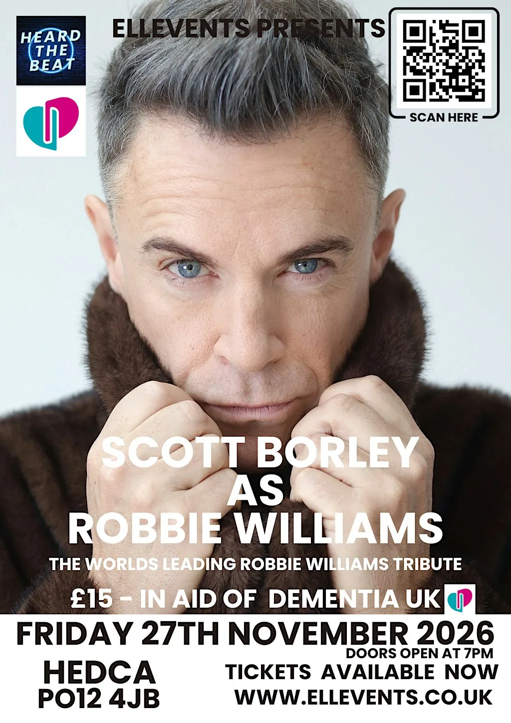 SCOTT BORLEY AS ROBBIE WILLIAMS TRIBUTE 27/11/26 at HEDCA