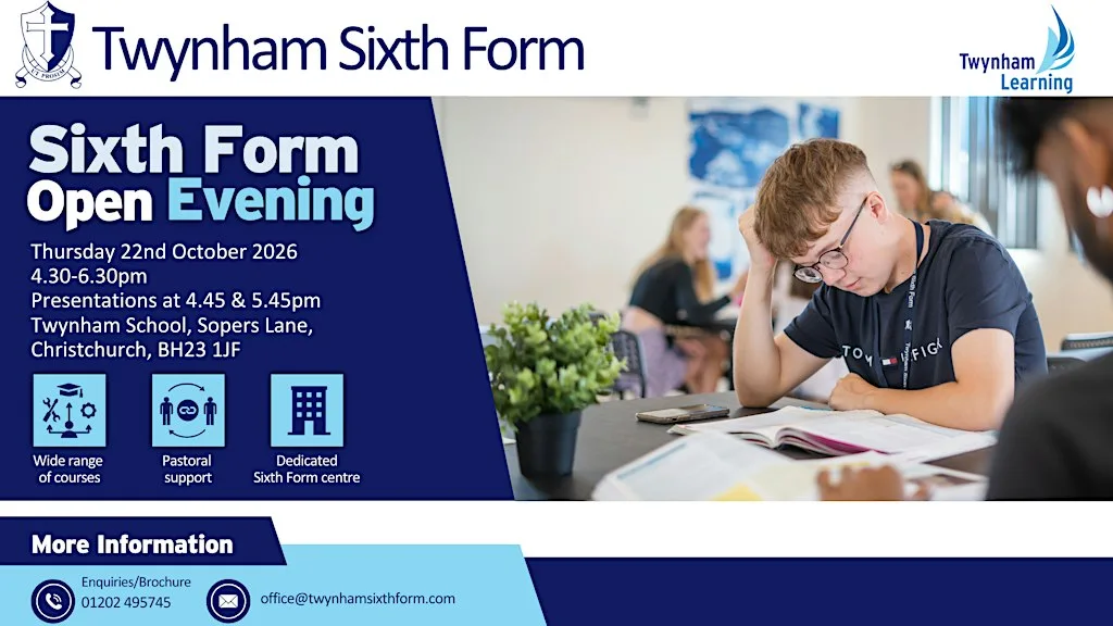 Sixth Form Open Evening - Twynham School at Twynham School