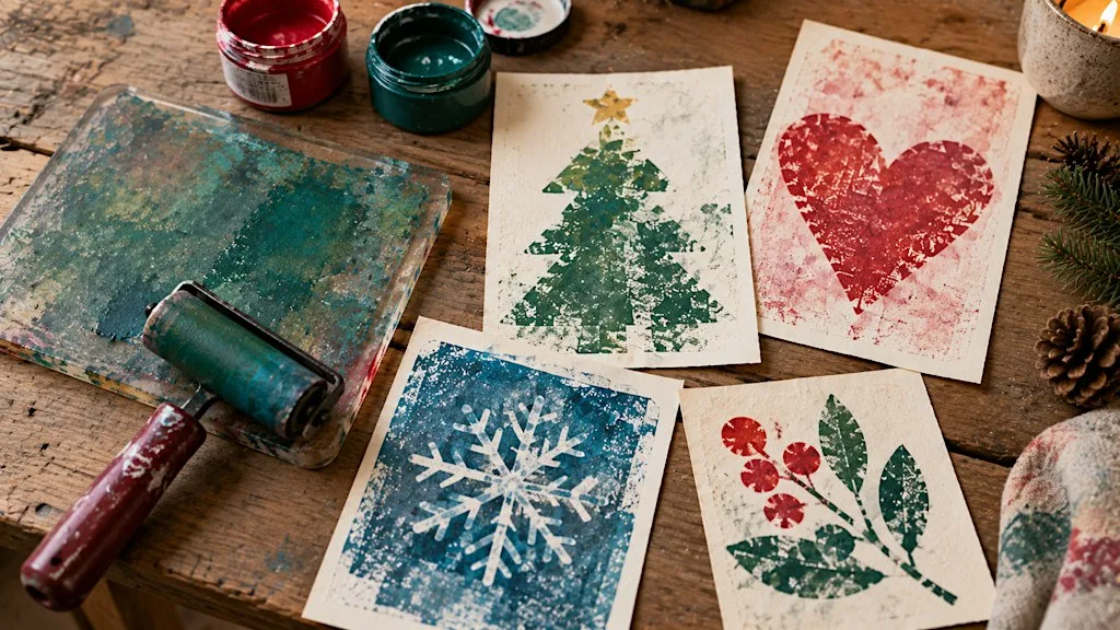 Autumn & Winter Monoprinting: Gel Plate Magic with Seasonal Textures at Stanpit Village Hall