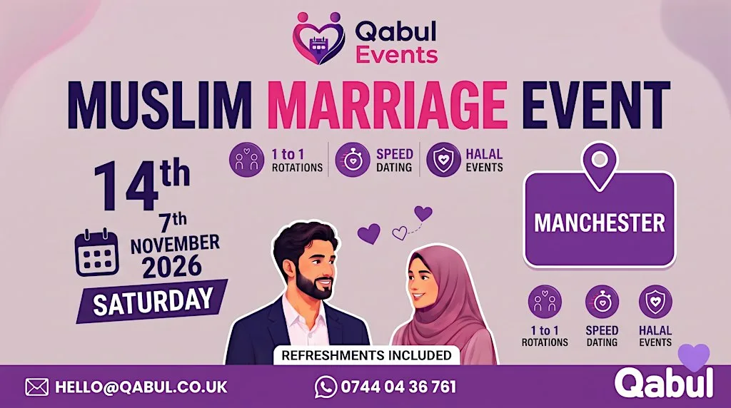 Manchester - MUSLIM MARRIAGE EVENT | 1-to-1 Single Muslim Meetup | 14-Nov at Pendulum Hotel