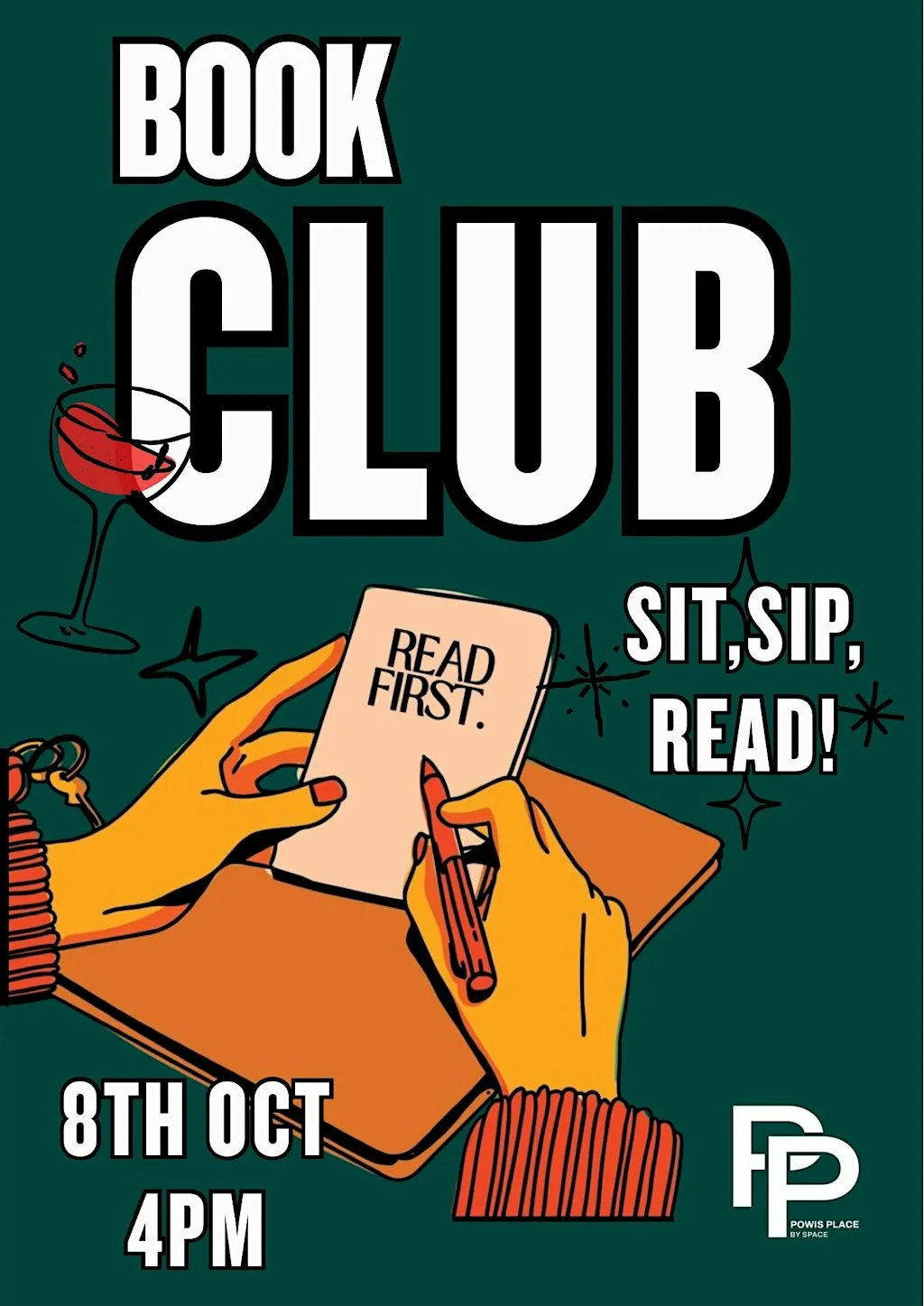 Book club at 2 Powis Pl
