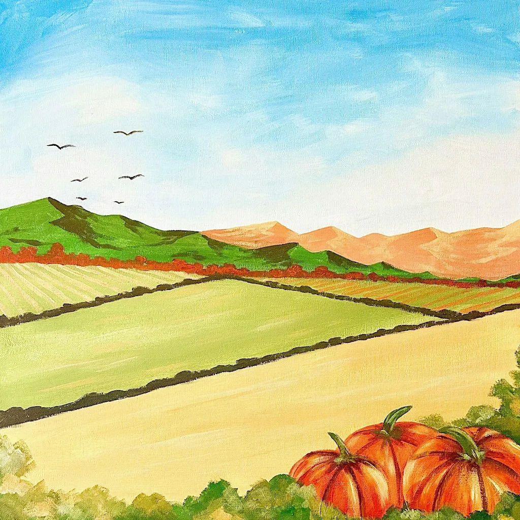 Sip & Paint at Colonnade Bristol, Bristol - "Pumpkin Fields"