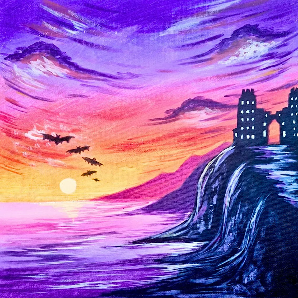 Sip & Paint at Porto Lounge Fishponds, Bristol - "Mystic Castle"