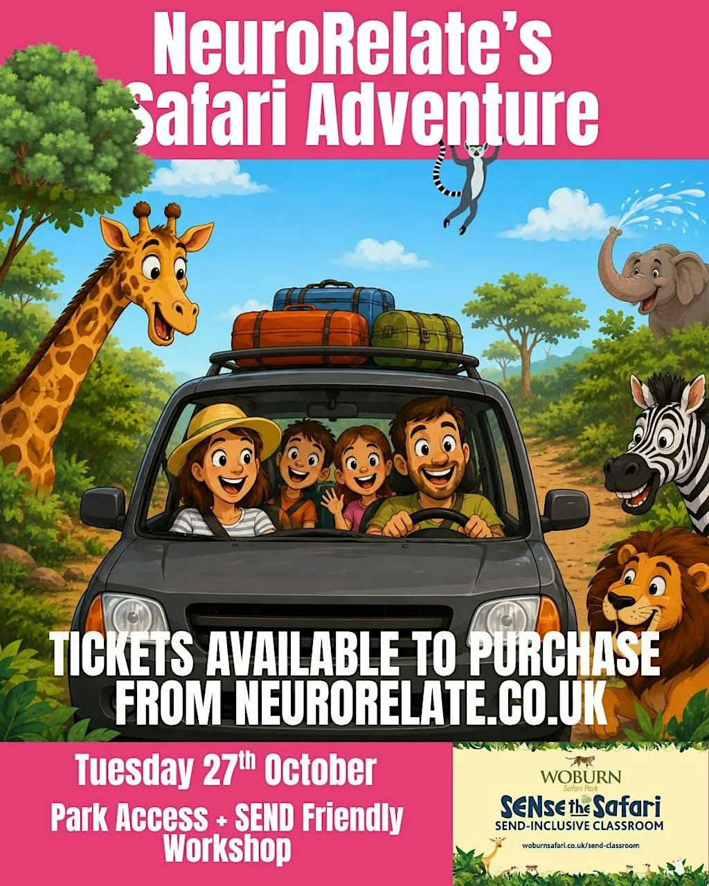 SEN Day at Woburn Safari Park - 1 Adult & 1 Child