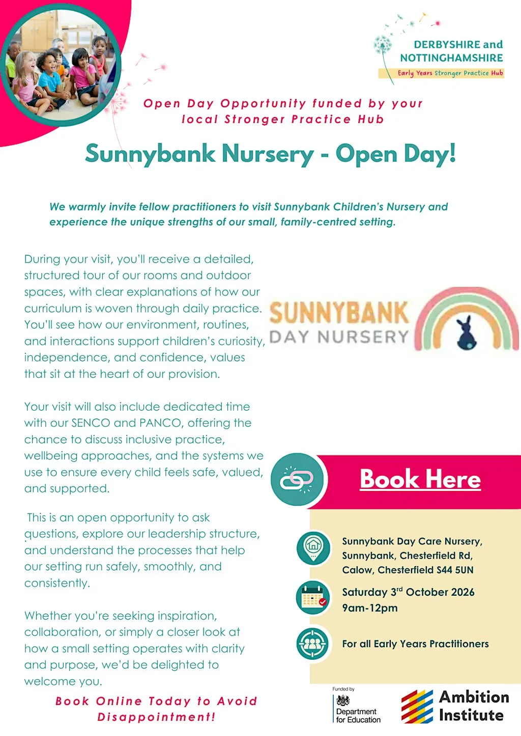 Sunnybank Nursery- Open Day at Sunnybank Day Care Nursery