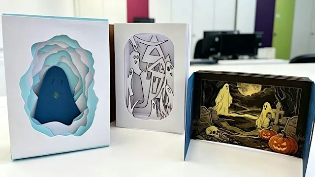 Create & Connect: Haunted Worlds - Halloween Tunnel Books at Pilkington Library