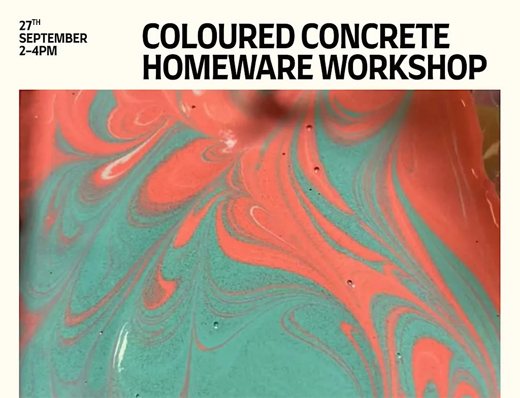 Coloured concrete homeware workshop with Erin of Onyx Studio