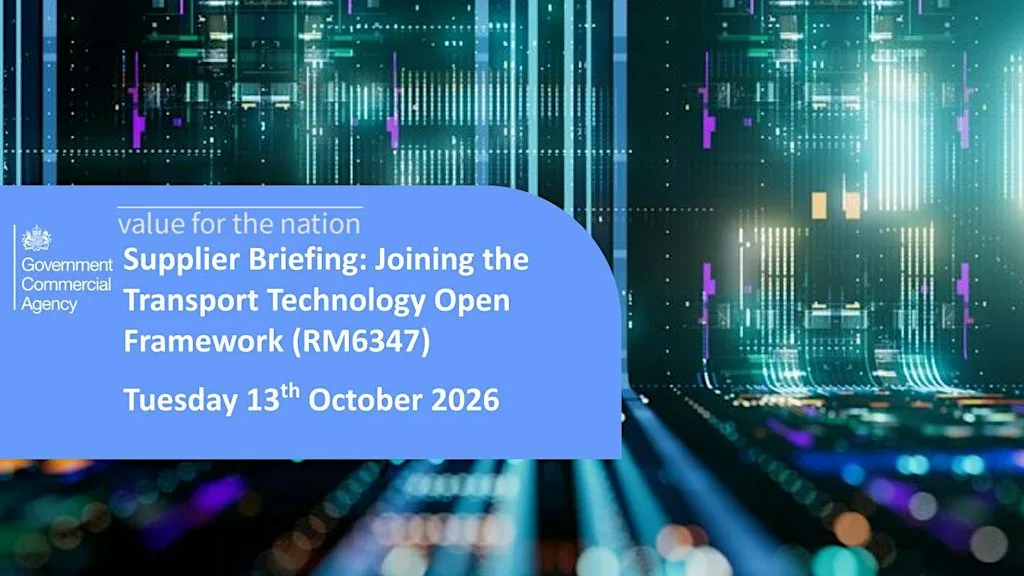Supplier Briefing: Joining the Transport Technology Open Framework (RM6347) at Royal Armouries Museum