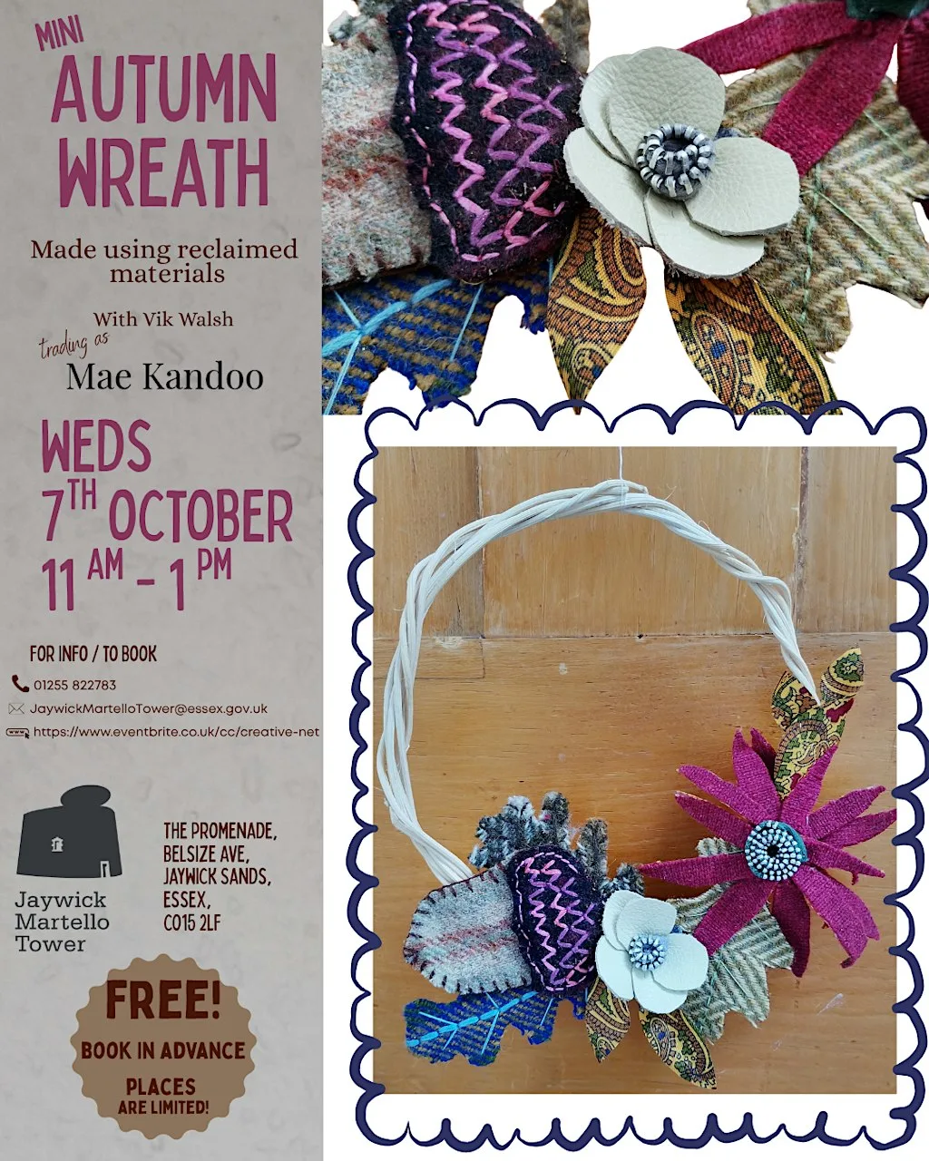 Creative Net: Autumn Wreath at Jaywick Martello Tower