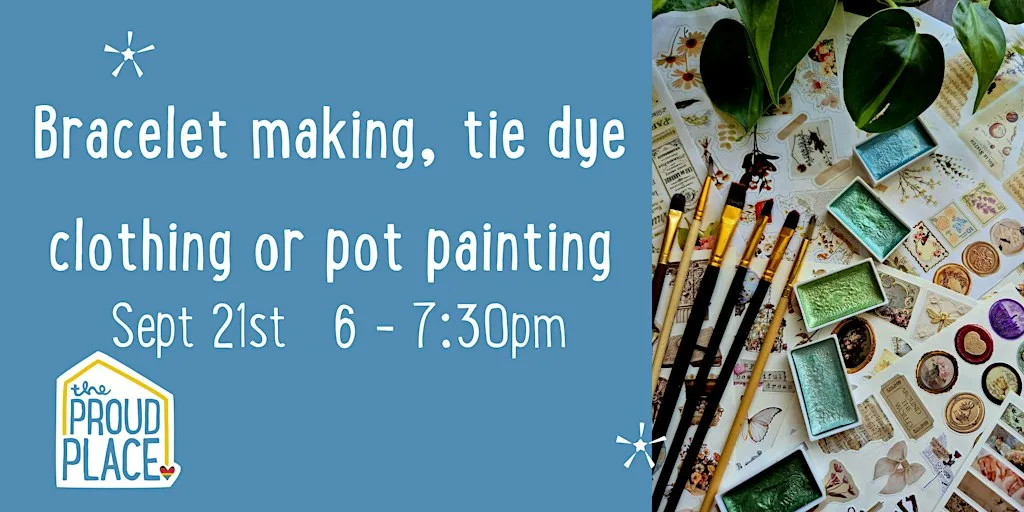 Fandom bracelet making, tie dye clothing designing or plant pot painting
