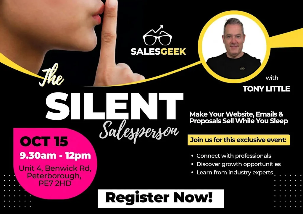 Sales Geek Workshop - The Silent Sales Person at Dynamic Consultancy Solutions Limited