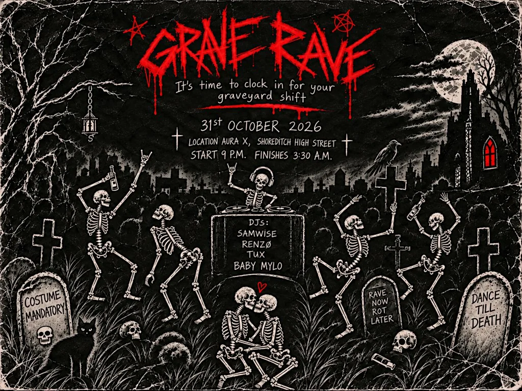 Grave Rave - Halloween Party at Aura x