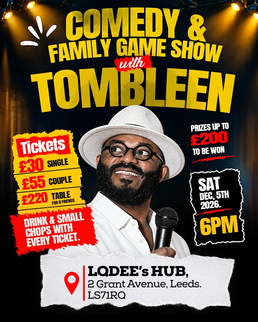 Comedy and Family Game Show with Tom Bleen
