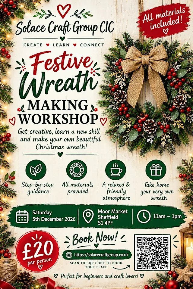 Festive Wreath Making Workshop at The Moor Market Sheffield