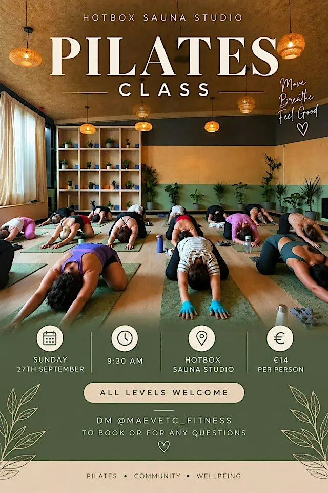 Pilates at Hotbox Sauna Studio | Sunday Wellness Class