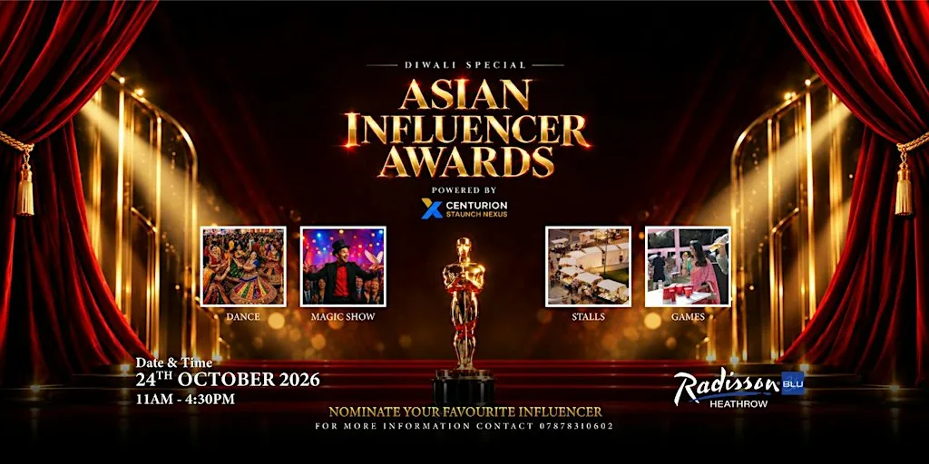 CS Asian Influencer Awards 2026 at Radisson Blu Hotel, London Heathrow