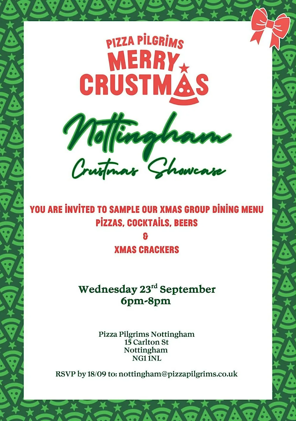 Pizza Pilgrims Corporate Christmas Showcase at Pizza Pilgrims Nottingham