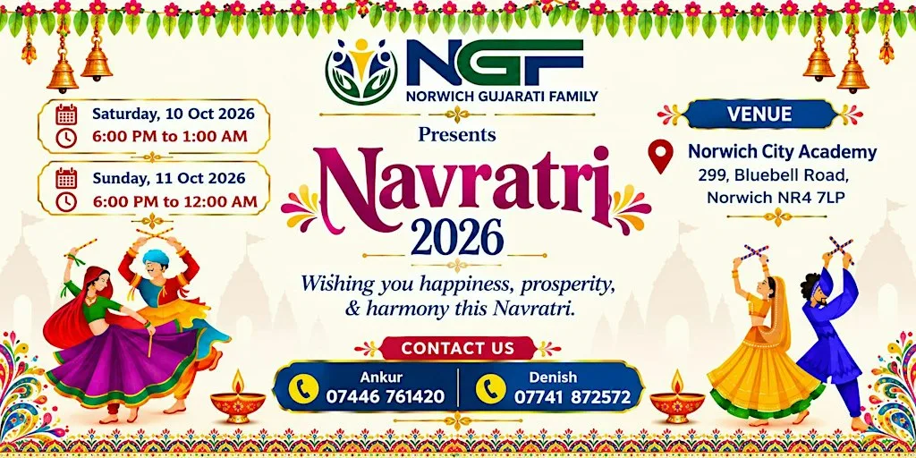 NGF presents NAVRATRI 2026 at City Academy Norwich