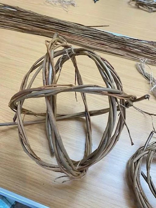 Willow bauble making at Kingsbury Water Park at Kingsbury Water Park