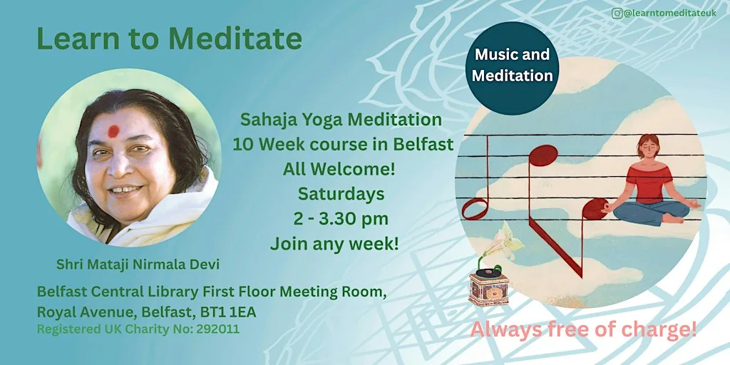 Learn to Meditate in Belfast - Free 10 Week Course - Music & Meditation at Belfast Central Library