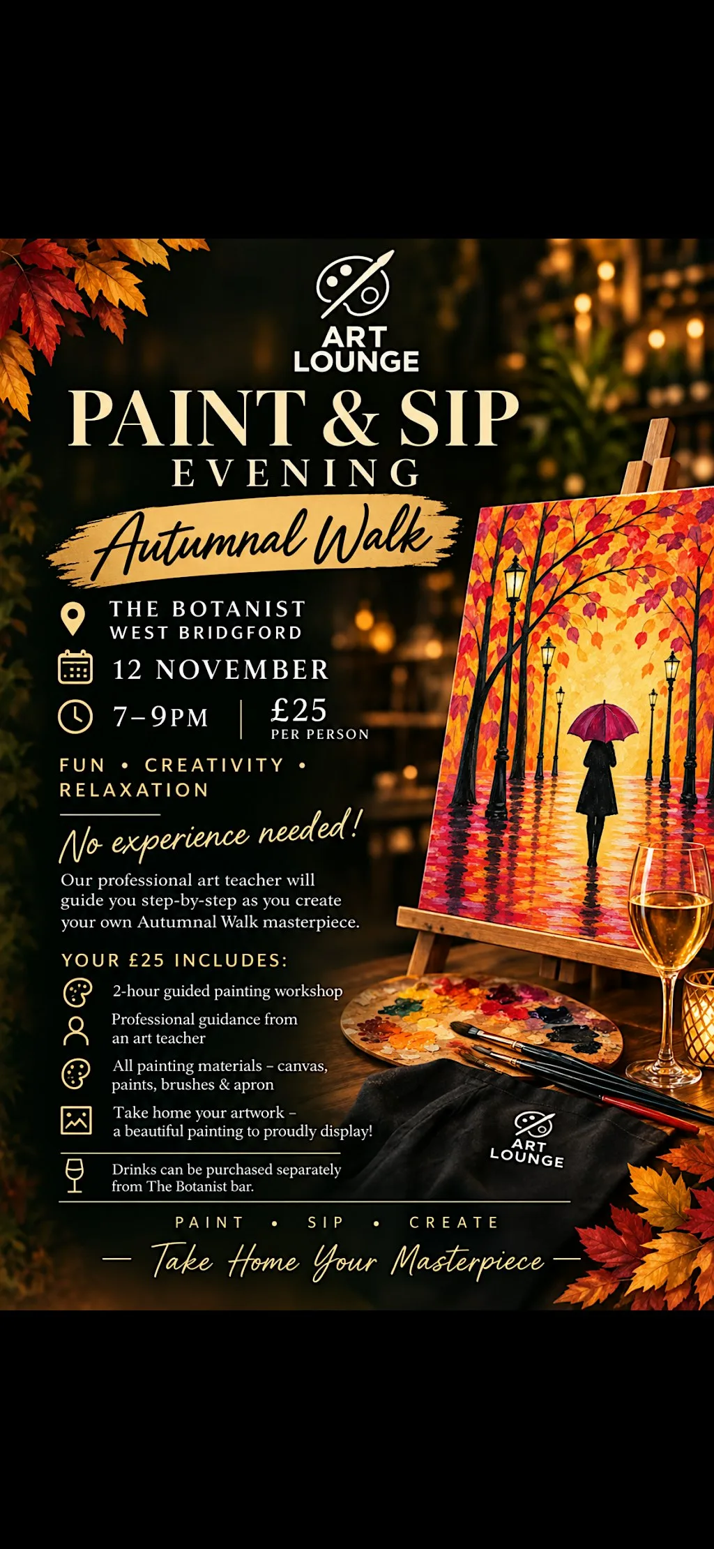 Paint and Sip Autumnal Walk
