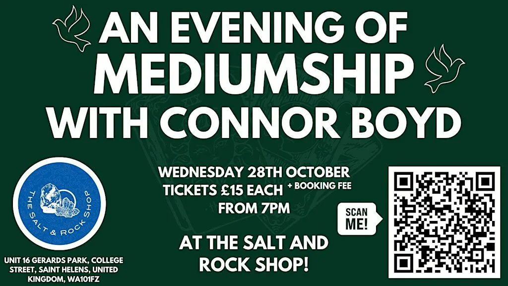 An Evening of Mediumship with Connor Boyd - The Salt and Rock Shop at The Salt and Rock Shop