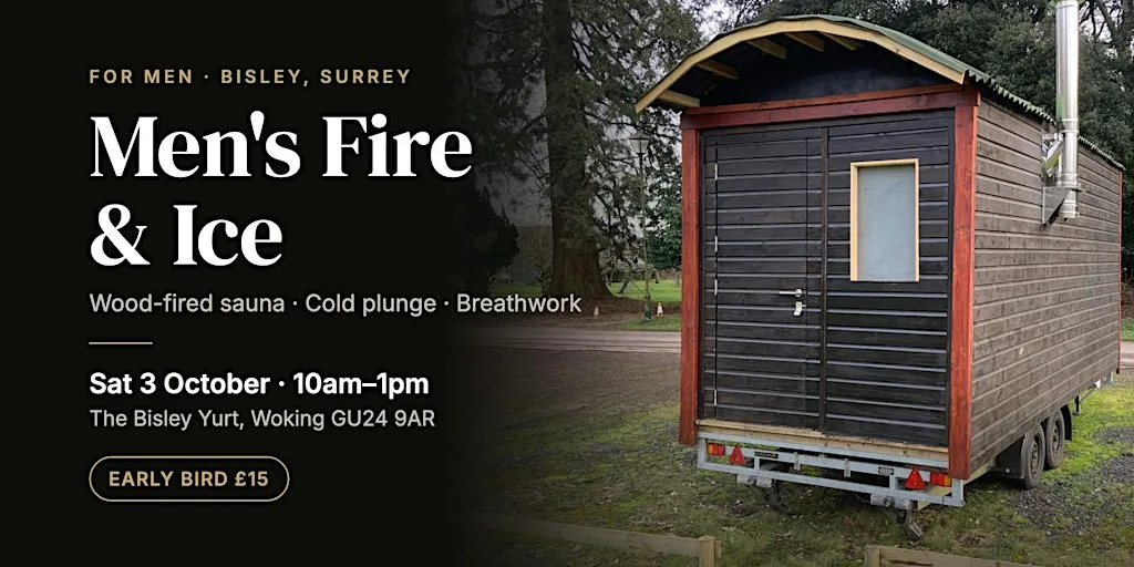 Gents Fire & Ice Morning at the Bisley Yurt, Miles Green Farm. at Miles Green Farm