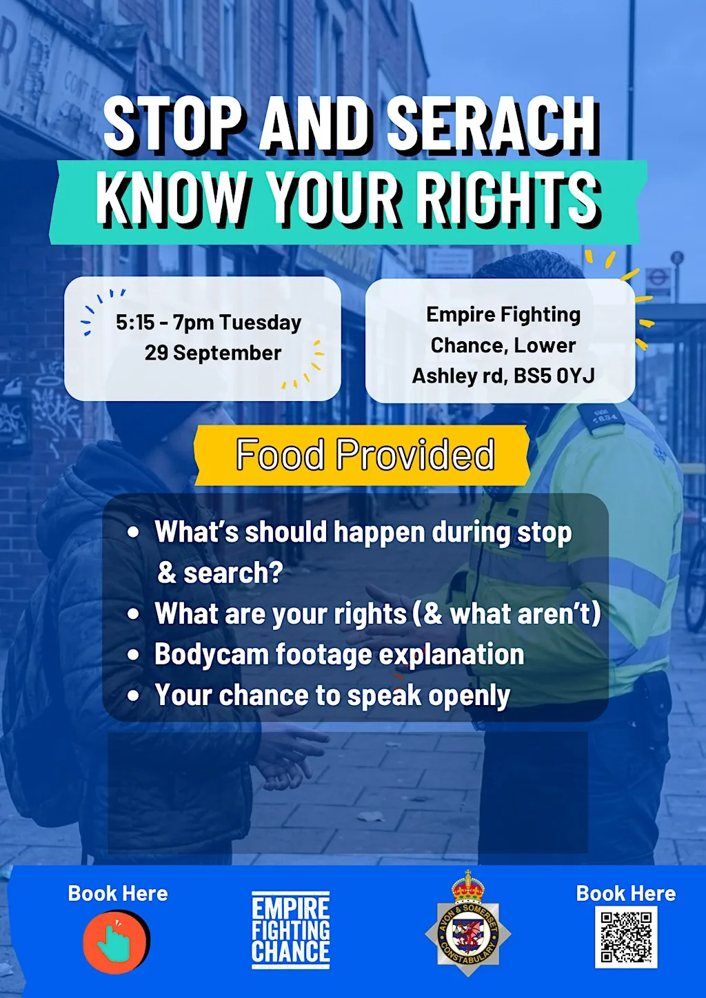 STOP AND SEARCH: KNOW YOUR RIGHTS WORKSHOP