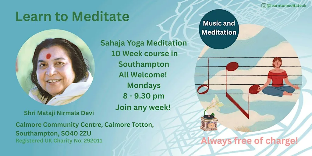 Learn to meditate in Southampton - Free 10 Week Course - Music & Meditation at Calmore Community Centre