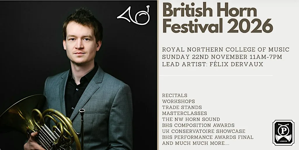 British Horn Society presents BHS Festival 2026 at Royal Northern College of Music