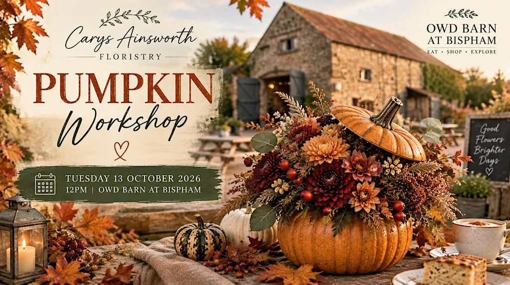 Pumpkin Floral Arrangement Workshop at Owd Barn
