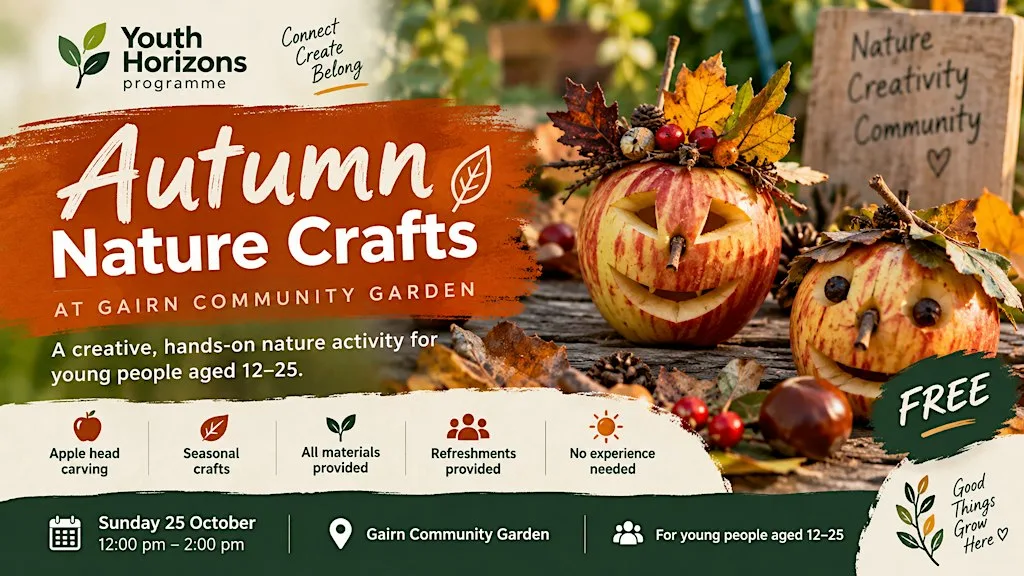 Autumn Nature Crafts at Gairn Community Garden at Gairn Community Garden