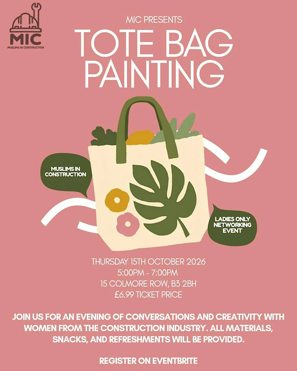 MIC Ladies Tote Bag Painting & Networking Social