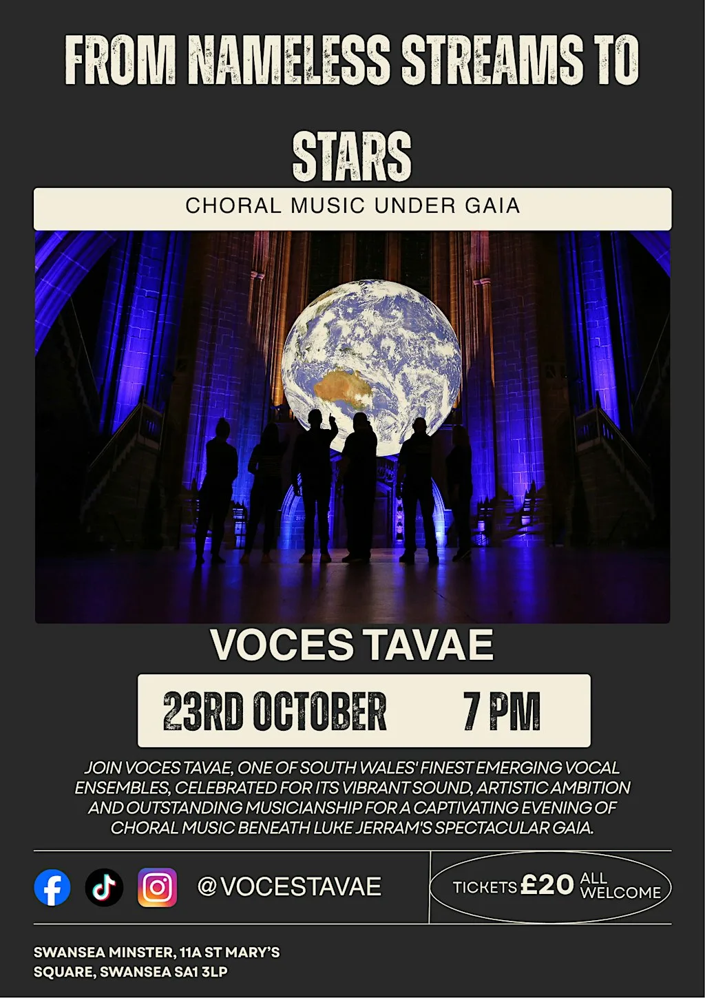From Nameless Streams to Stars - Voces Tavae at Swansea Minster