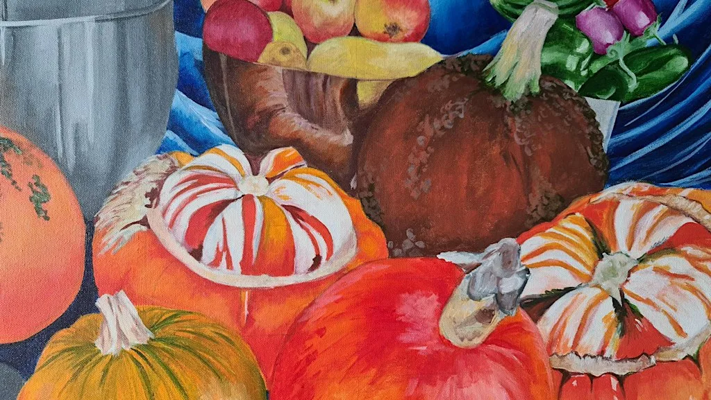 Adults drawing class, a spooktacular art class exploring seasonal pumpkins at Church of the Holy Nativity