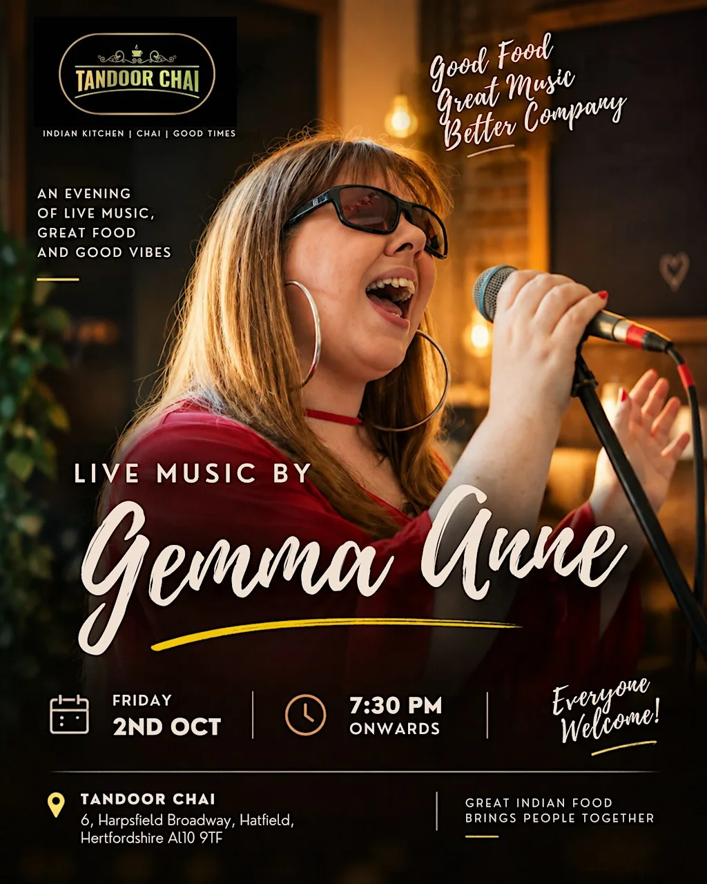 Music Night with Gemma Anne @ Tandoor Chai at Tandoor Chai