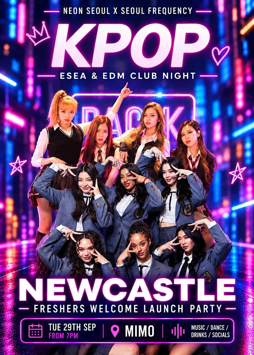 NeonSeoul Newcastle Presents: KPop Freshers Welcome Party on Tuesday 29/9/2 at Mimo