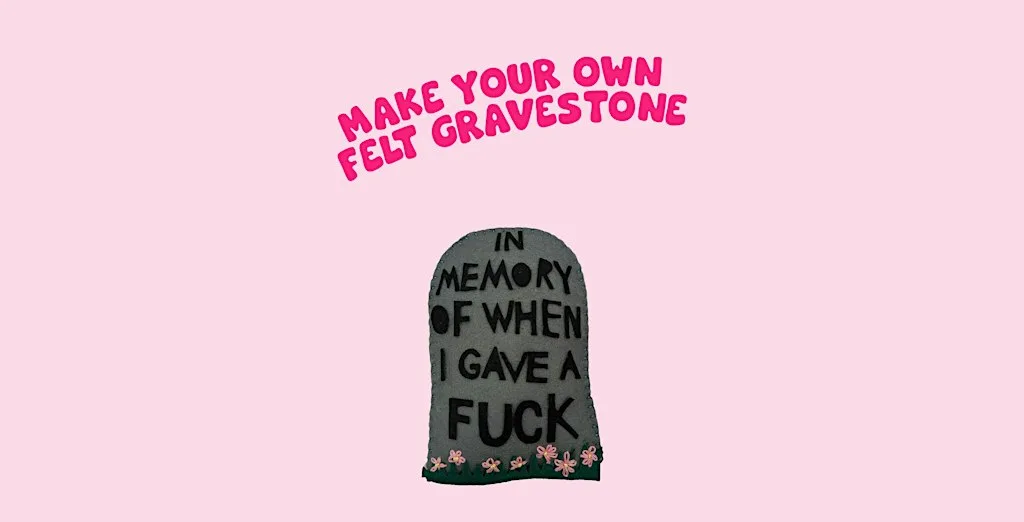 Make your own felt gravestone at Green Jam Creatives