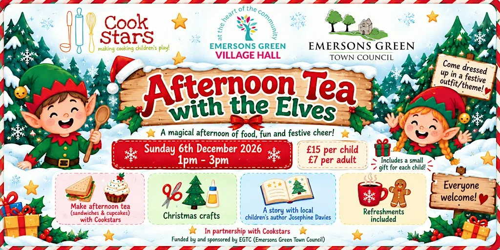 Afternoon Tea with the Elves at Emersons Green Village Hall