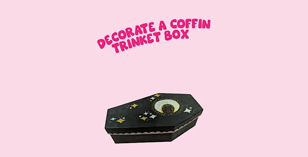Decorate a coffin trinket box