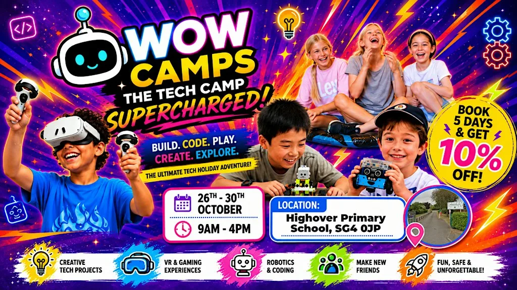 Hitchin October Half Term Tech Camp at Highover School